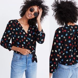 Madewell Wrap Top I’m Pressed Flower
